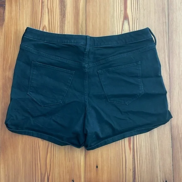 🖤 Massimo High Rise Midi Denim Shorts - Black - Sz 14 - Picture 2 of 5